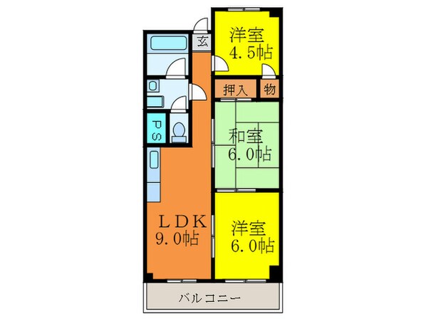 旭第2ﾏﾝｼｮﾝの物件間取画像